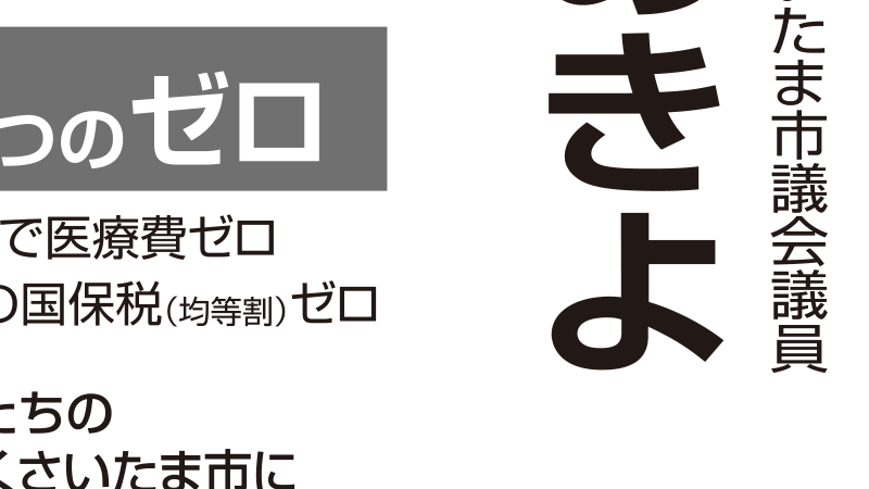 選挙公報に掲載された金子昭代議員の保育公約