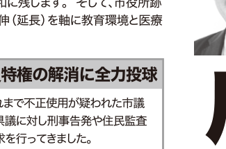 選挙公報に掲載された箱物行政脱却公約