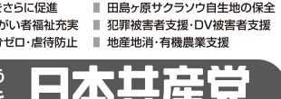 選挙公報に掲載された有機農業支援公約