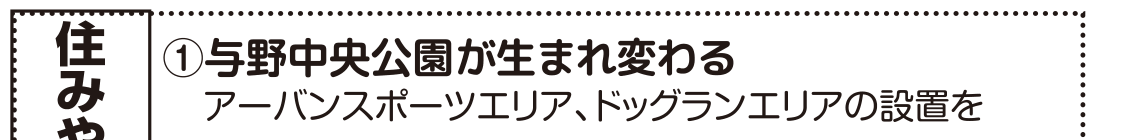 選挙公報記載の与野中央公園整備公約