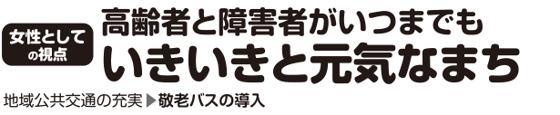選挙公報記載の地域公共交通充実と生活基盤整備公約
